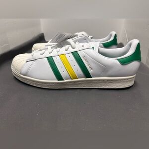 New adidas Superstar SL Golf Shoes White/Green/Yellow IH8533 Size 13.
